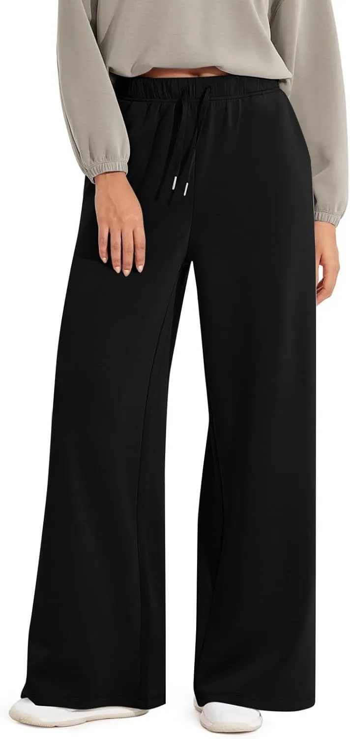 Wide Leg Sweatpants Women Baggy Joggers High Waisted Sweat Pants Lounge Straight Leg Pull on Jogger Pants with Pockets