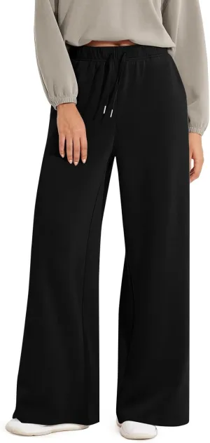 Wide Leg Sweatpants Women Baggy Joggers High Waisted Sweat Pants Lounge Straight Leg Pull on Jogger Pants with Pockets