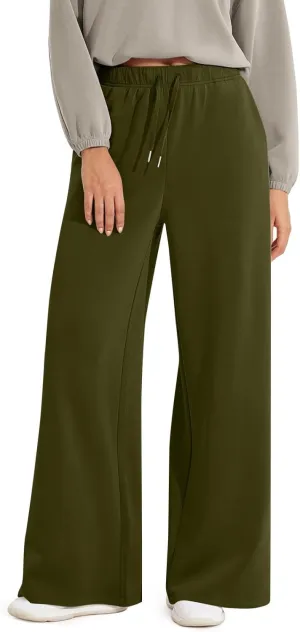 Wide Leg Sweatpants Women Baggy Joggers High Waisted Sweat Pants Lounge Straight Leg Pull on Jogger Pants with Pockets