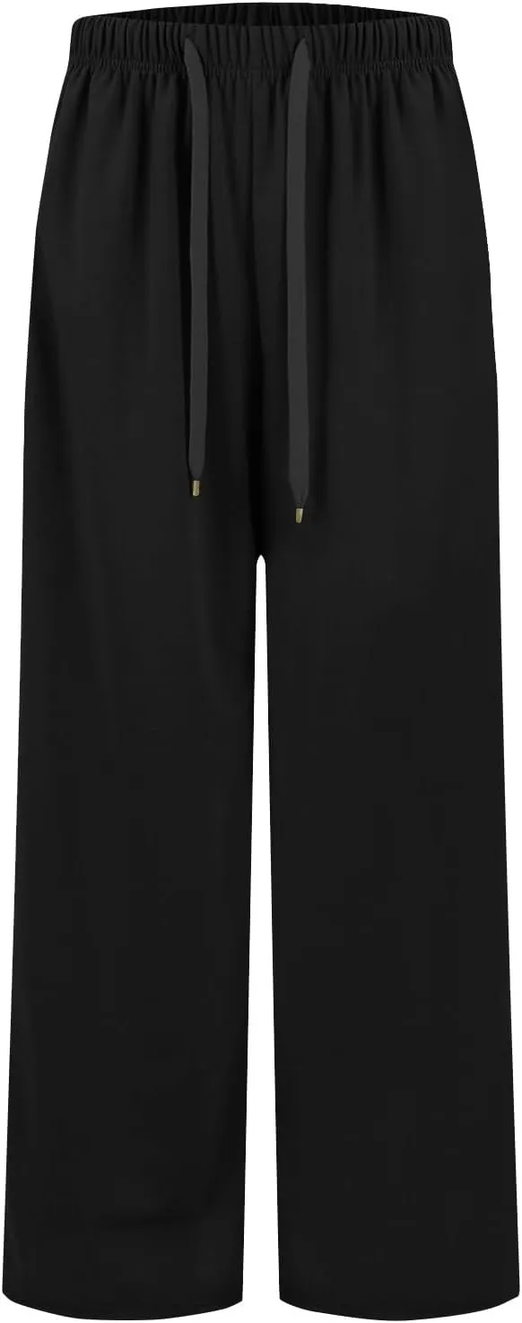 Wide Leg Sweatpants Women Baggy Joggers High Waisted Sweat Pants Lounge Straight Leg Pull on Jogger Pants with Pockets
