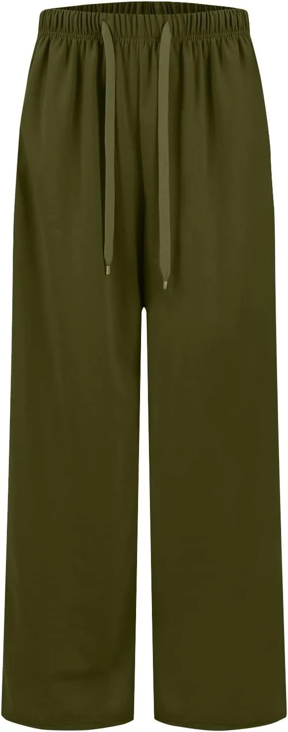 Wide Leg Sweatpants Women Baggy Joggers High Waisted Sweat Pants Lounge Straight Leg Pull on Jogger Pants with Pockets