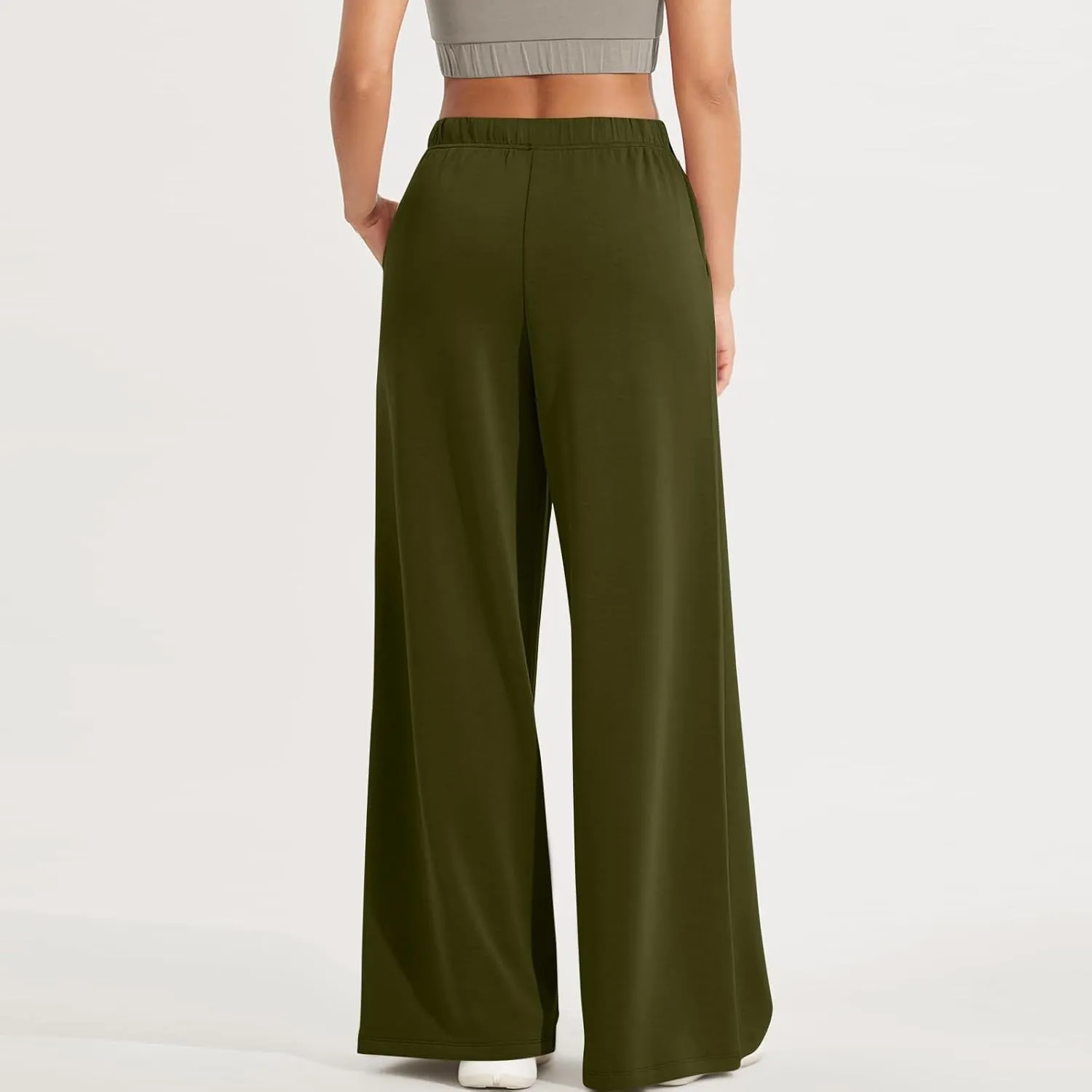 Wide Leg Sweatpants Women Baggy Joggers High Waisted Sweat Pants Lounge Straight Leg Pull on Jogger Pants with Pockets