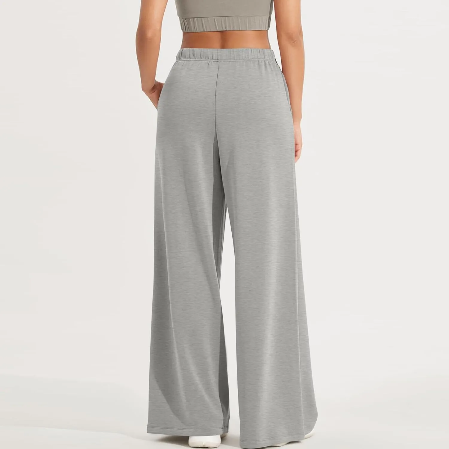 Wide Leg Sweatpants Women Baggy Joggers High Waisted Sweat Pants Lounge Straight Leg Pull on Jogger Pants with Pockets