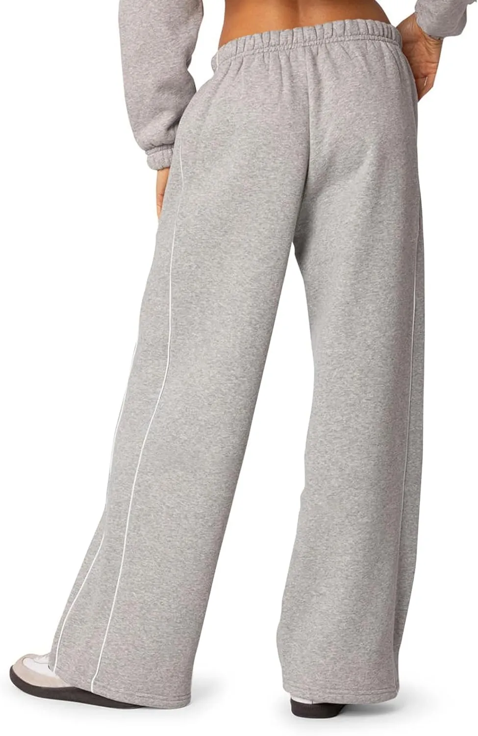 Wide Leg Sweatpants Women Baggy Y2k Low Rise Sweatpants Comfy Cotton Joggers Straight Leg Sweat Pants with Pockets
