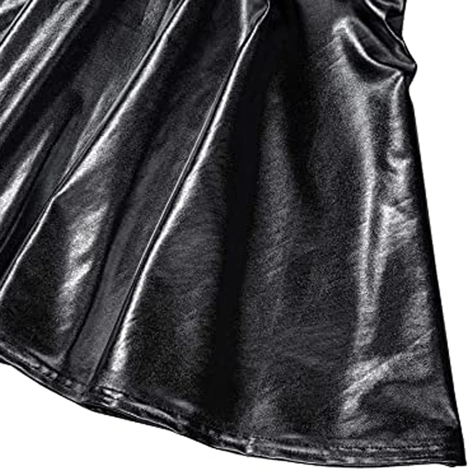 Womans Skirts Mini Casual Fashion Pleated Shiny Skirt A-Line Flared Women's Skirt High Waisted Teen Girls Mini