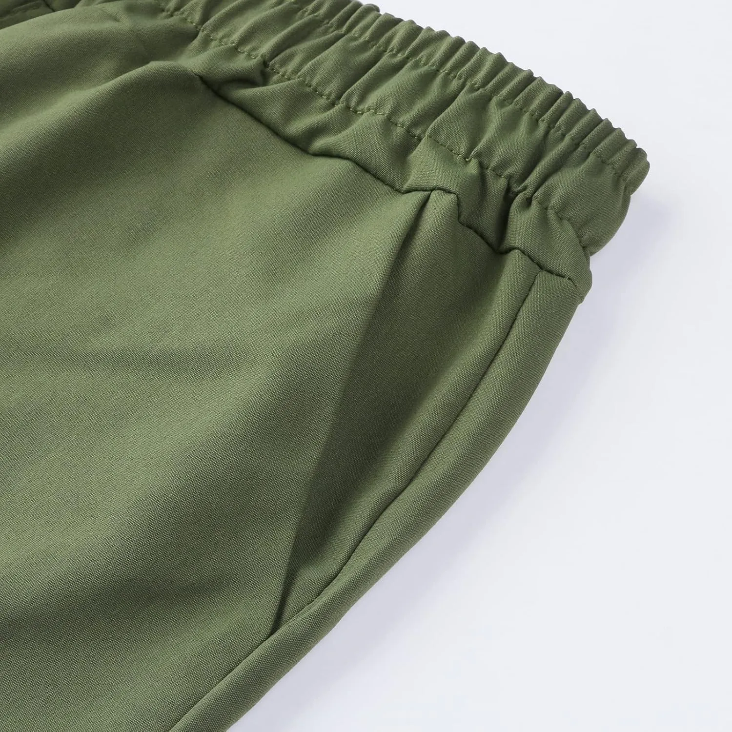 Women Cargo Pants Combat Military Trousers Drawstring Elastic Waist Tapered Pants Baggy Slacks with Multiple Pockets