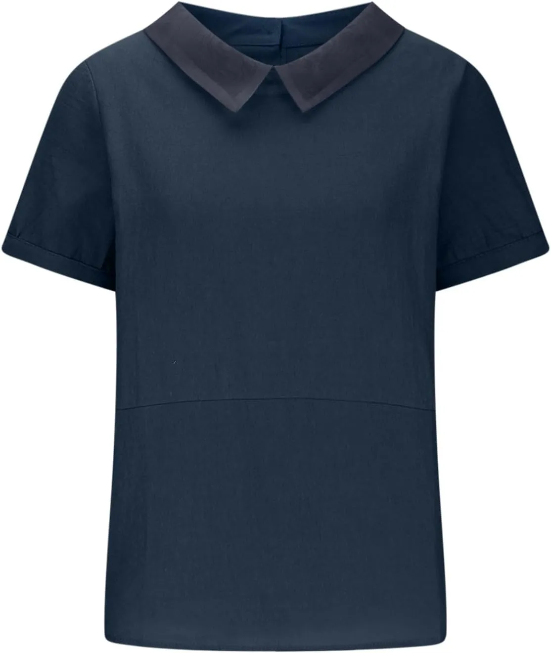 Women Cotton Linen Top Casual Solid Oversized T Shirt Loose Short Sleeve Round Collar Blouse 2025 Boxy Summer Tee