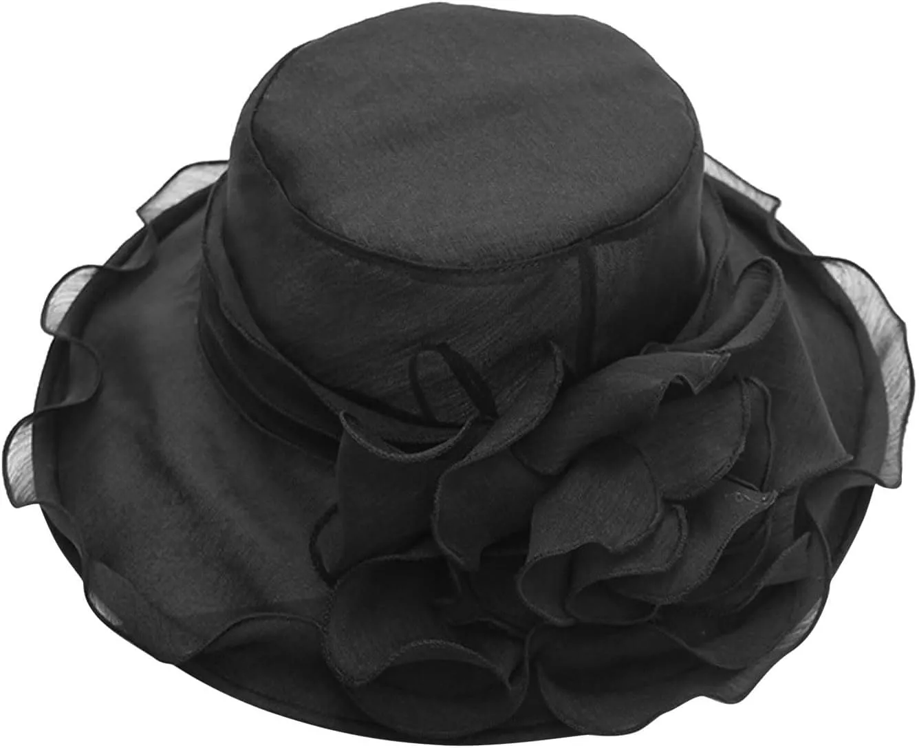 Women Derby Church Hat Fascinator Hat Wide Brim Sun Bucket Hat Kentucky Church Derby Hat Party Bridal Dress Hat