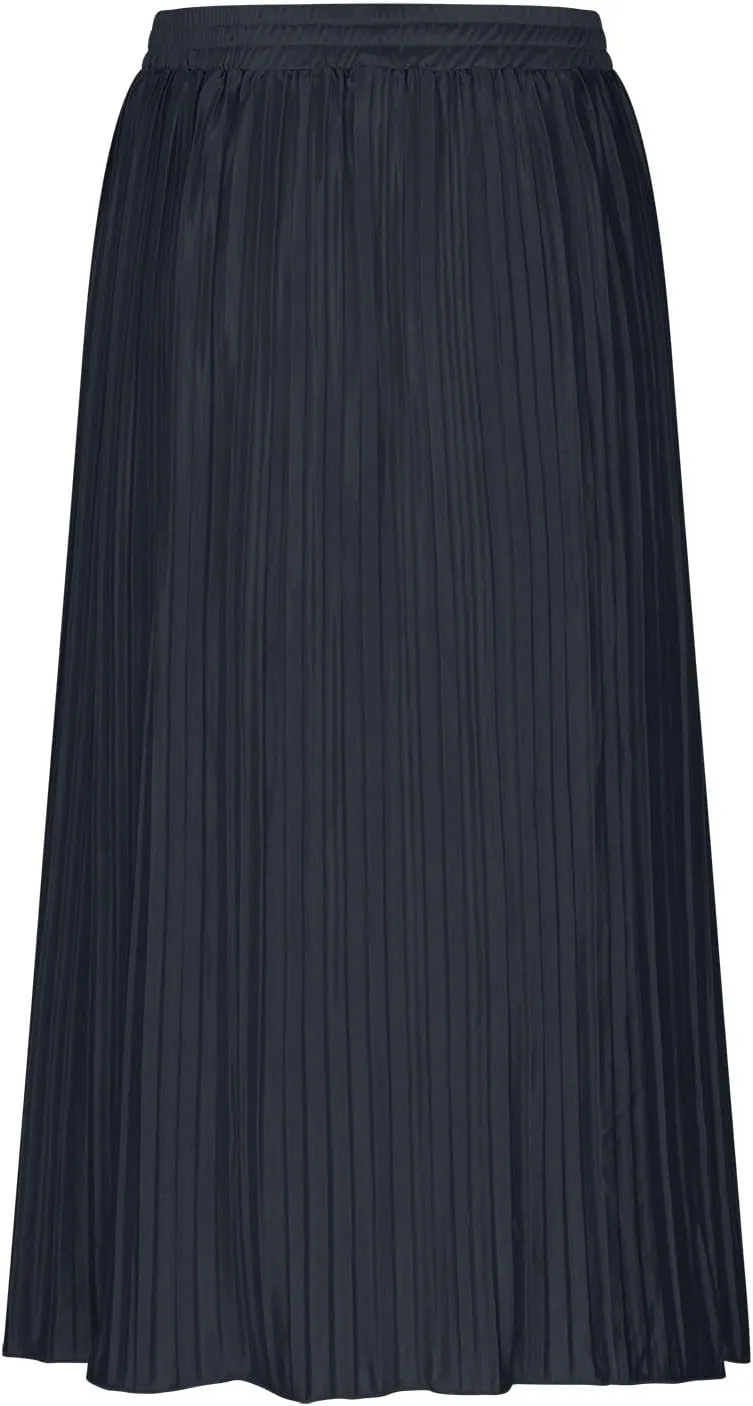 Women Lightweight Casual Flowy Long Skirt, Solid Color Basic Ruched Loose Summer Skirts Elastic Waist Comfy Breathable