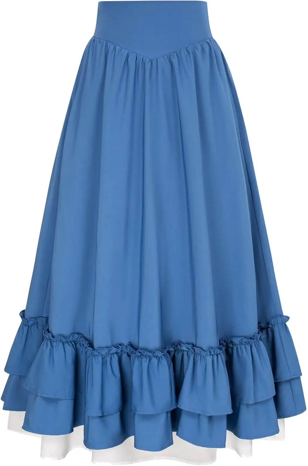 Women Medieval Gothic Steampunk Asymmetrical High Low Skirt Pirate Skirt Peasant Maxi High Waist Skirts
