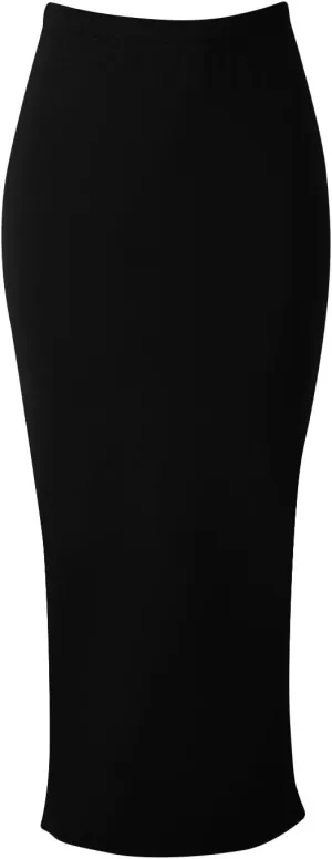 Women Sexy Bodycon Pencil Long Skirt, Solid Color Basic Wrap Slim Fit Skirts Business Elegant Casual Work Office Clothes