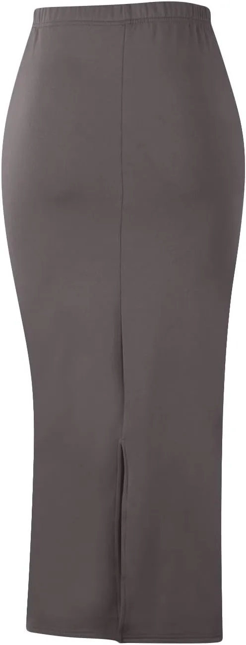 Women Sexy Bodycon Pencil Long Skirt, Solid Color Basic Wrap Slim Fit Skirts Business Elegant Casual Work Office Clothes