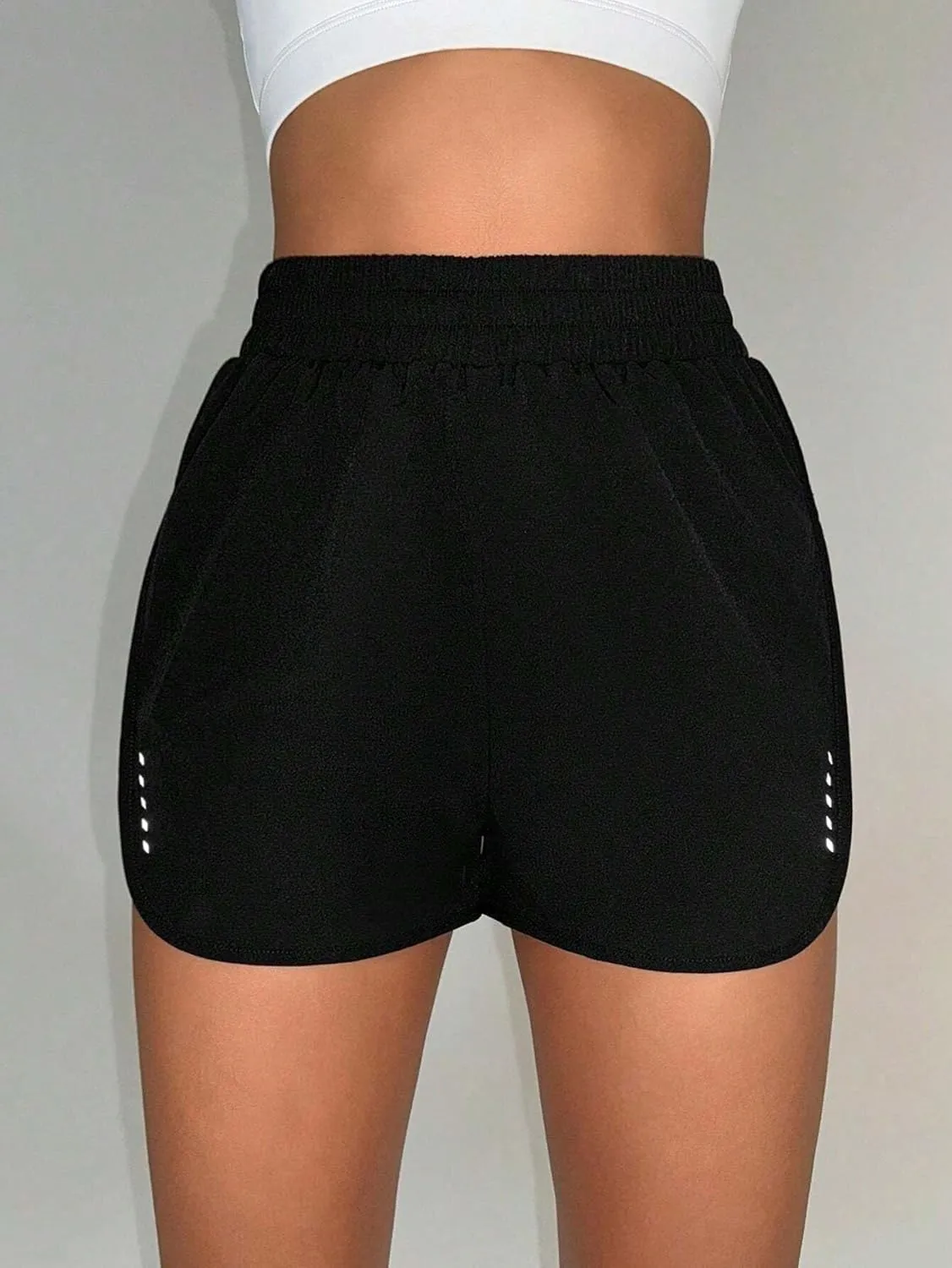 Women's Athletic Shorts High Waisted Running Shorts Quick Dry Sexy Slimming Gym Workout Shorts
