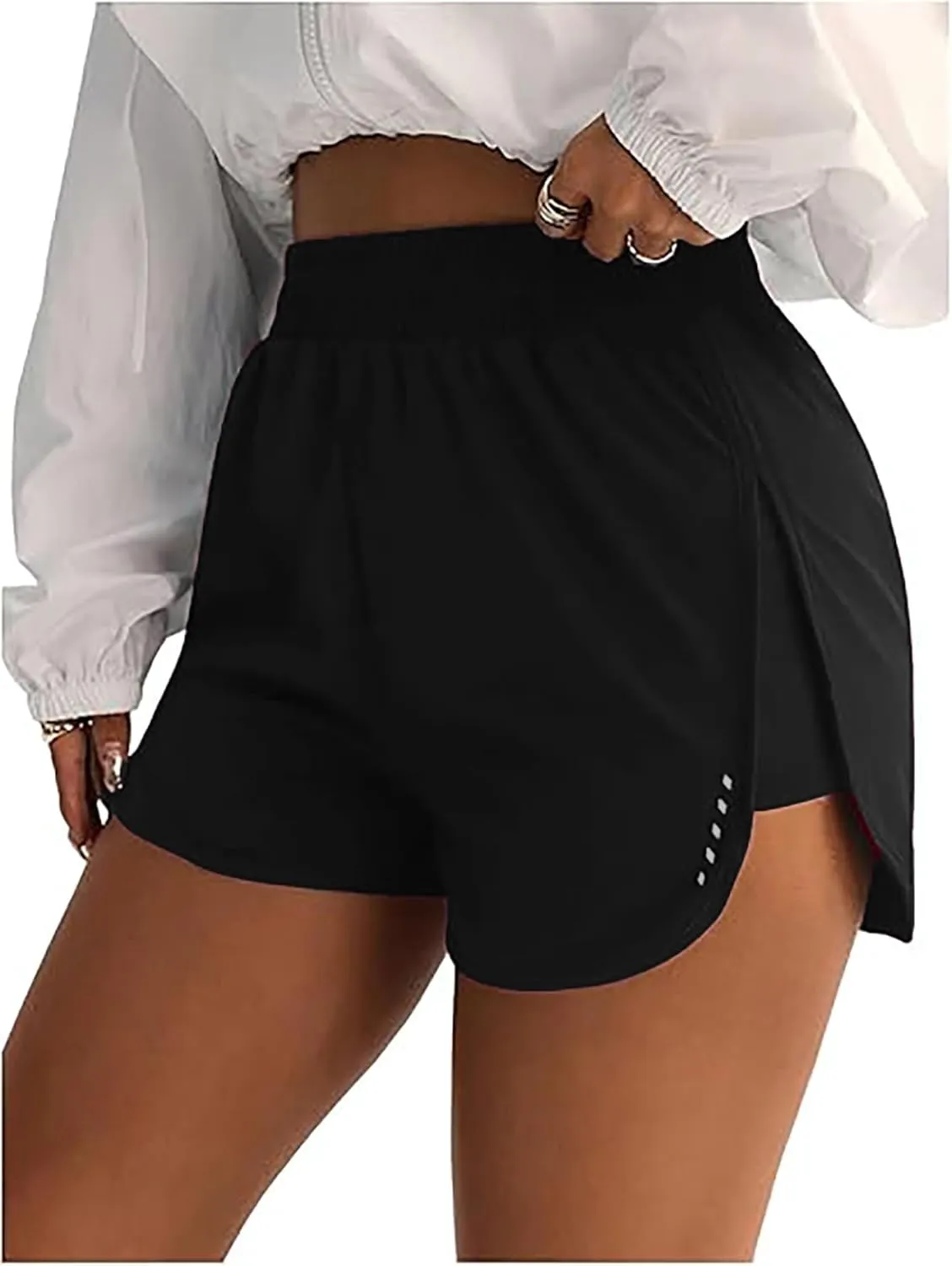 Women's Athletic Shorts High Waisted Running Shorts Quick Dry Sexy Slimming Gym Workout Shorts