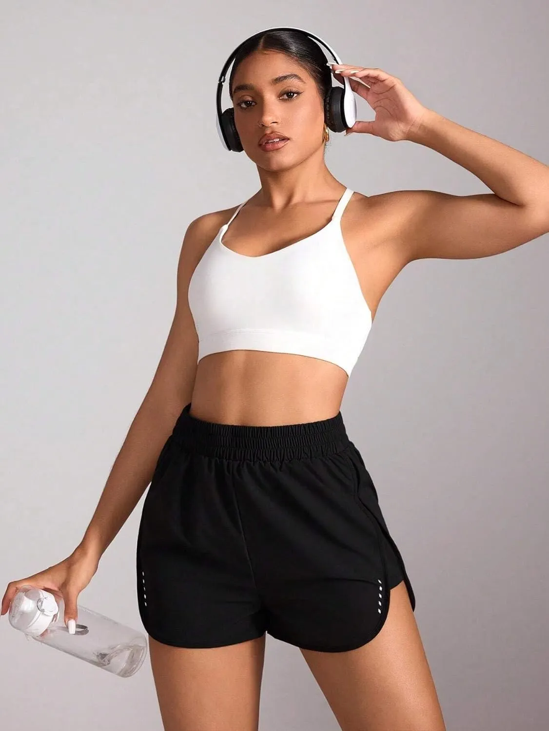 Women's Athletic Shorts High Waisted Running Shorts Quick Dry Sexy Slimming Gym Workout Shorts