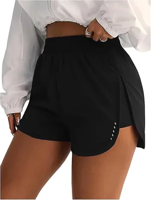 Women's Athletic Shorts High Waisted Running Shorts Quick Dry Sexy Slimming Gym Workout Shorts