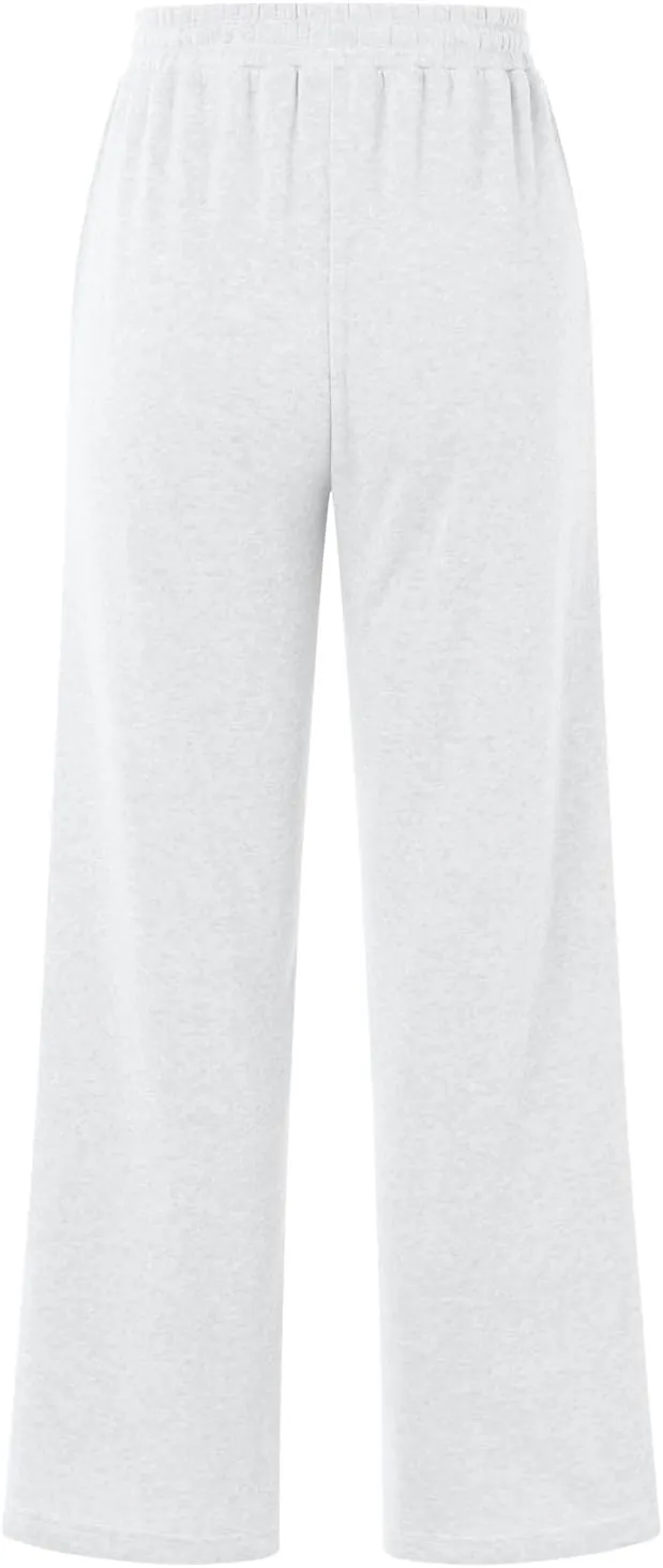 Women's Baggy Sweatpants Fleece High Waisted Joggers with Pockets Comfy Workout Elastic Waist Jogging Pants