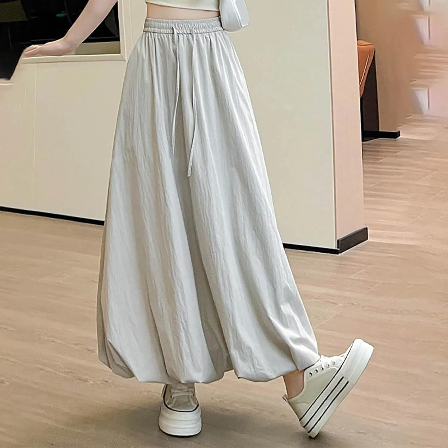 Womens Bubble Skirt Y2k Trendy Going Out High Waisted A-Line Long Skirt Ruffle Pleated Summer Casual Puff Midi Dress