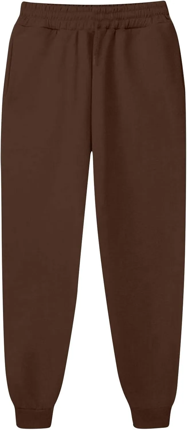 Womens Casual Trouses High Waisted Leggings Soft Comfortable Pants for Travel Sports Solid Color Sweatpants Women