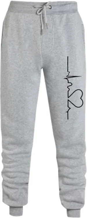Womens Fleece Sweatpants 2023 Heart Print High Waisted Casual Soft Jogger Pants Cinch Bottom Athletic Lounge Pants