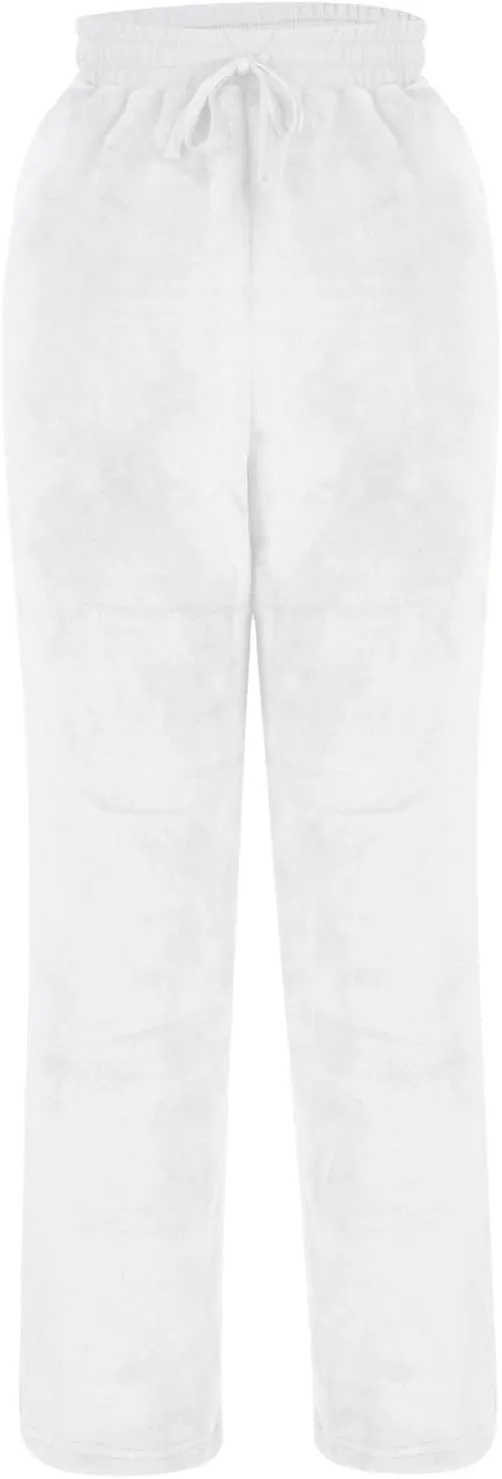Womens Fuzzy Fleece Sweatpants Winter Warm Wide Leg Lounge Pants Comfy Soft Sherpa Pajama Sleepwear with Pockets