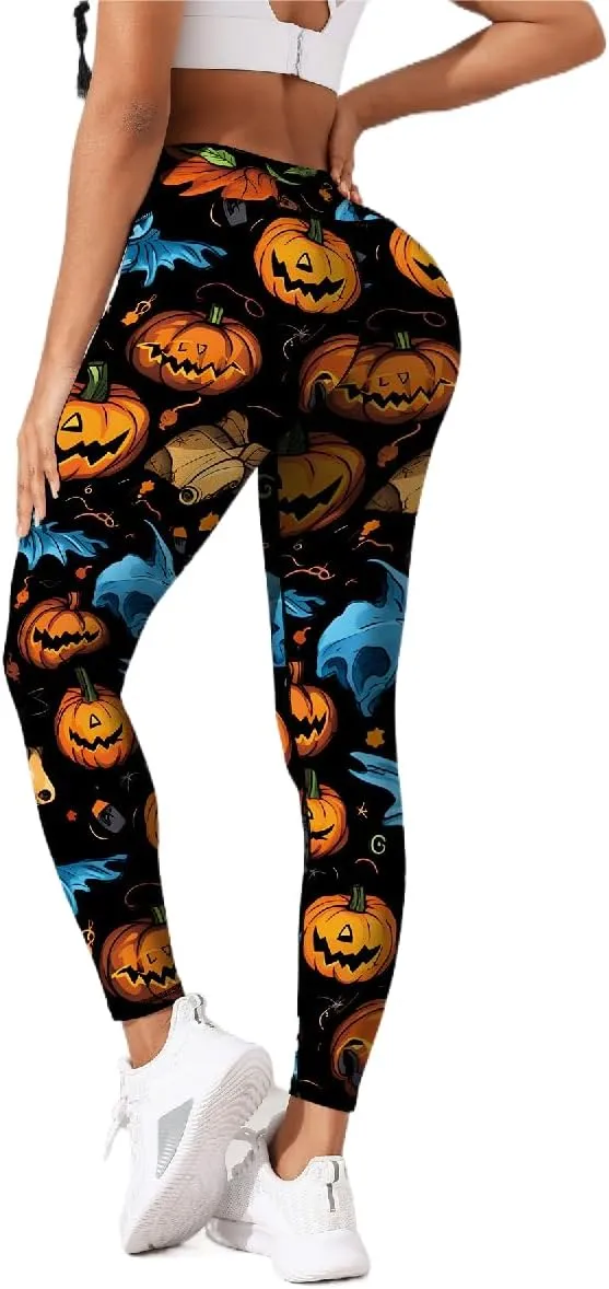 Women's High Waist Quick Dry Running Tights Printed Training Compression Workout Pants