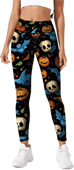 Women's High Waist Quick Dry Running Tights Printed Training Compression Workout Pants