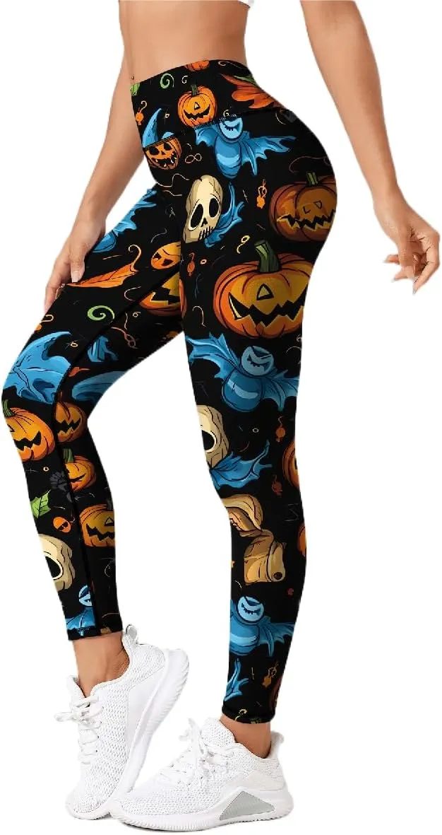 Women's High Waist Quick Dry Running Tights Printed Training Compression Workout Pants