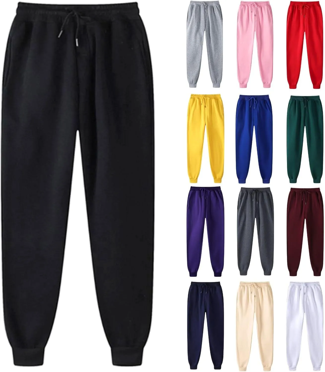 Womens Joggers Pants Pockets Plus Size Running Sweatpants Lounge Joggers Sweatpants Athletic Yoga Pants