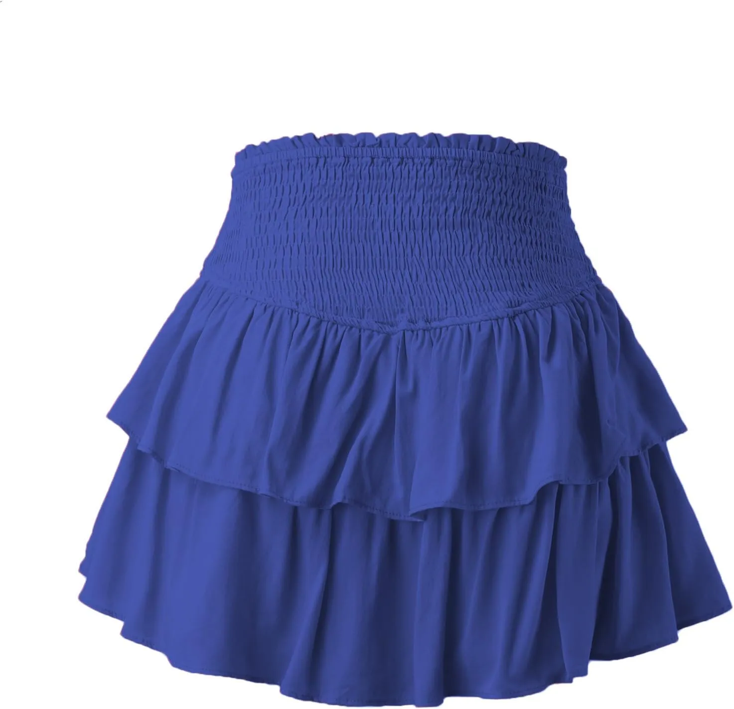 Womens Mini Skirts Summer Women's Solid Color Pleated Double Layer Cake Skirt Sexy Hot Girl Leaf Mini Skirt for