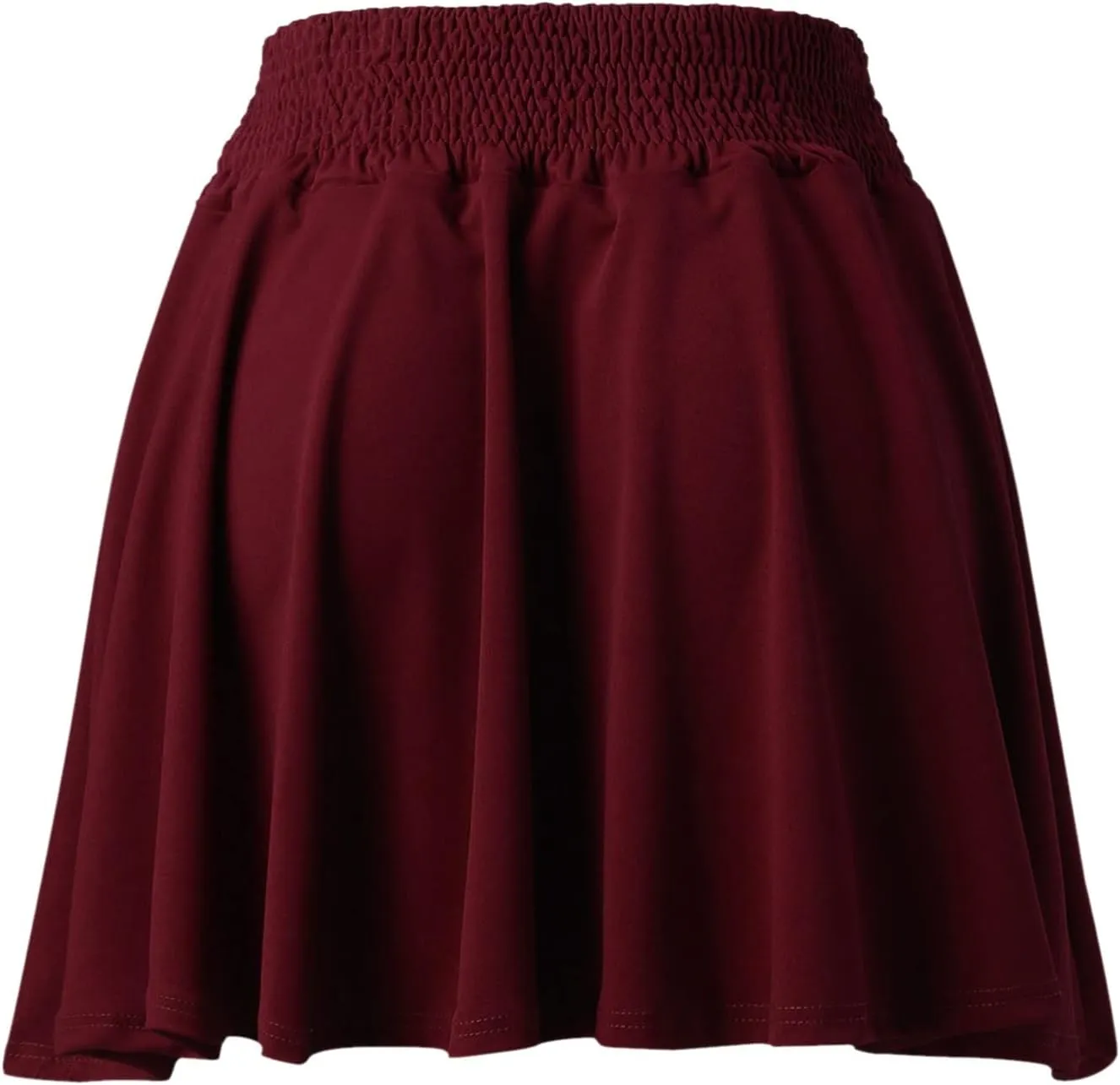 Womens Mini Skirts Womens Classic Daily Elegant Casual Solid Color Skirt Pleated Waist Design Casual Skirts for