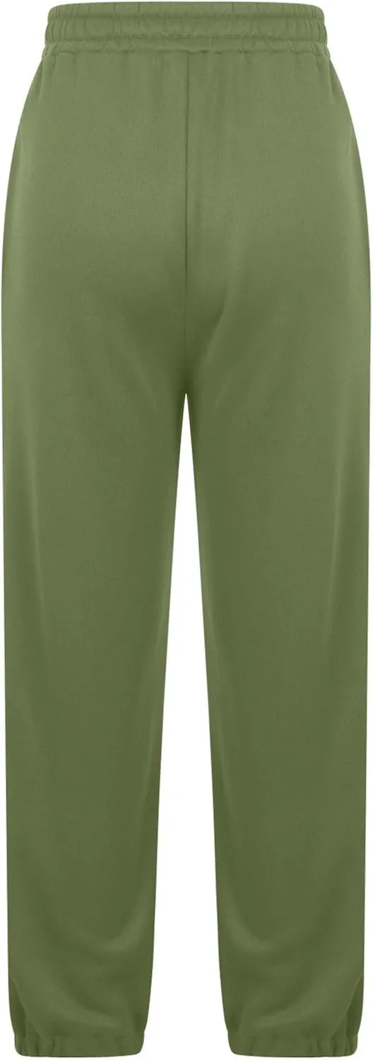 Womens Pants Trendy 2024 Relaxed Fit Athletic Gym Jogger Sweatpants Trendy Baggy Active Loungewear Fall Sweat Pants