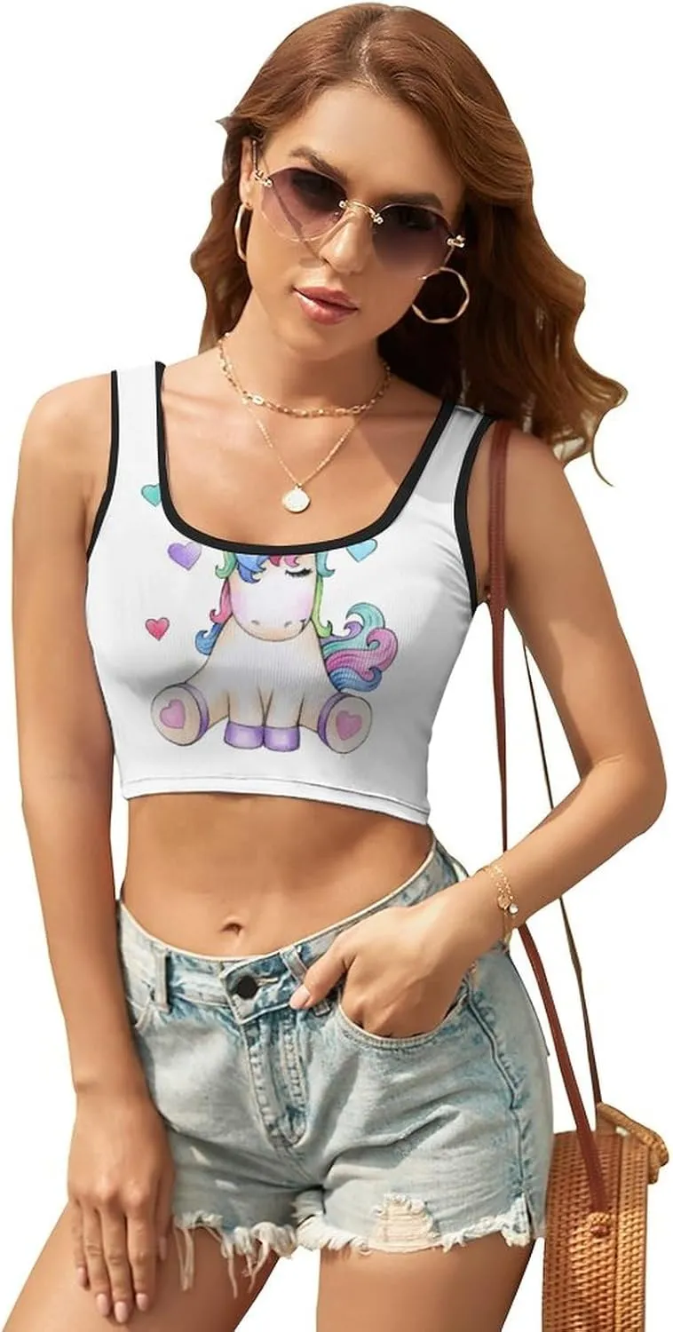 Women's Short Vest, Women's Tank Crop Top Workout Outfits for Yoga S-2XL