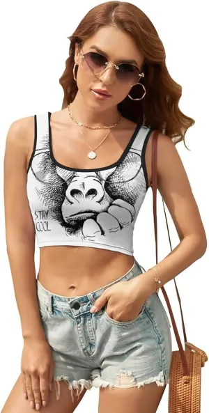 Women's Short Vest, Women's Tank Crop Top Workout Outfits for Yoga S-2XL