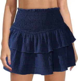 Womens Sport Athletic Skirts Skirts for Women Color Block Graphic Mini Little Pleated High Cut Tiered Skirts 2025