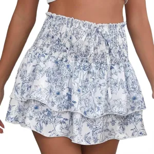 Womens Sport Athletic Skirts Skirts for Women Color Block Graphic Mini Little Pleated High Cut Tiered Skirts 2025