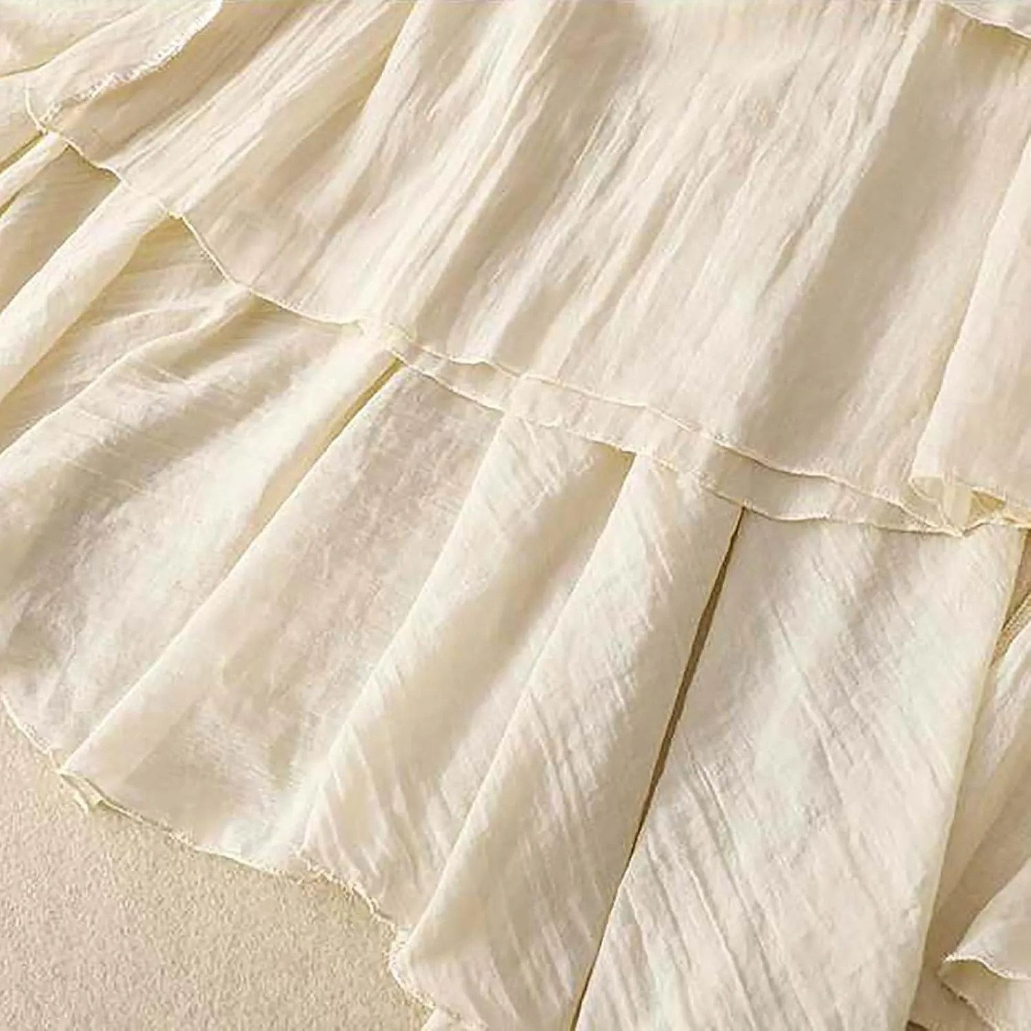 Women's Summer Bohemian Elastic Waist Long Flowy Cotton Linen Skirt Renaissance Casual Lightweight Maxi Skirt 2025