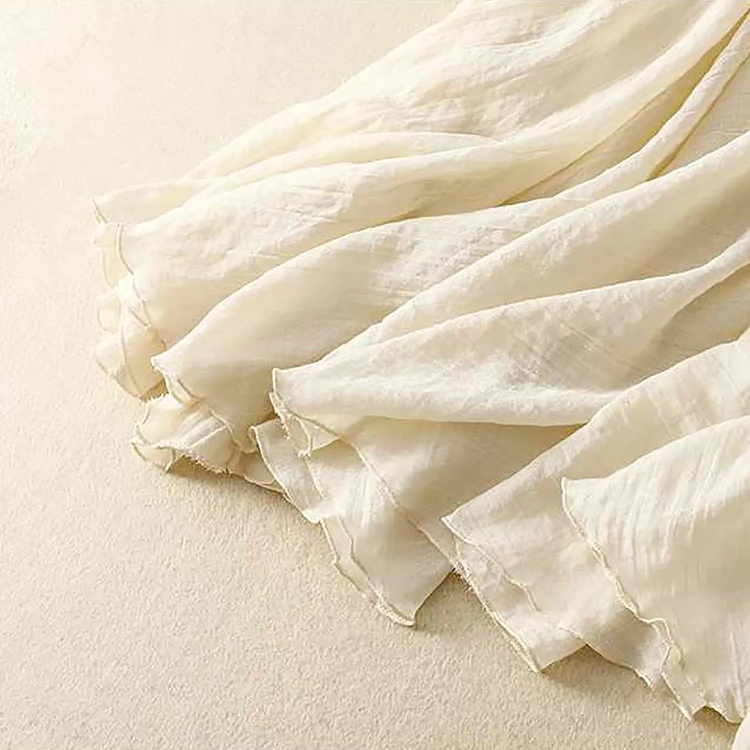 Women's Summer Bohemian Elastic Waist Long Flowy Cotton Linen Skirt Renaissance Casual Lightweight Maxi Skirt 2025