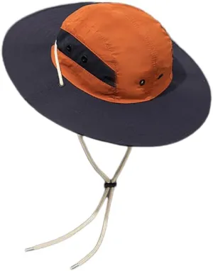 Women's Sun Hat UPF 50  Wide Brim Bucket Hat Windproof Fishing Hats Hats Mesh Beach Hat with Ponytail Hole (Polyester, Red)