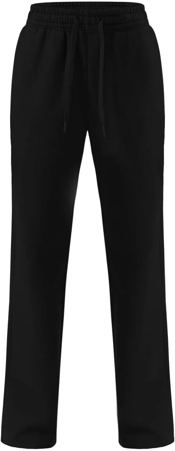 Womens Sweatpants 2024 Baggy Fleece Lined Wide Leg Pants Drawstring Pants with Pockets