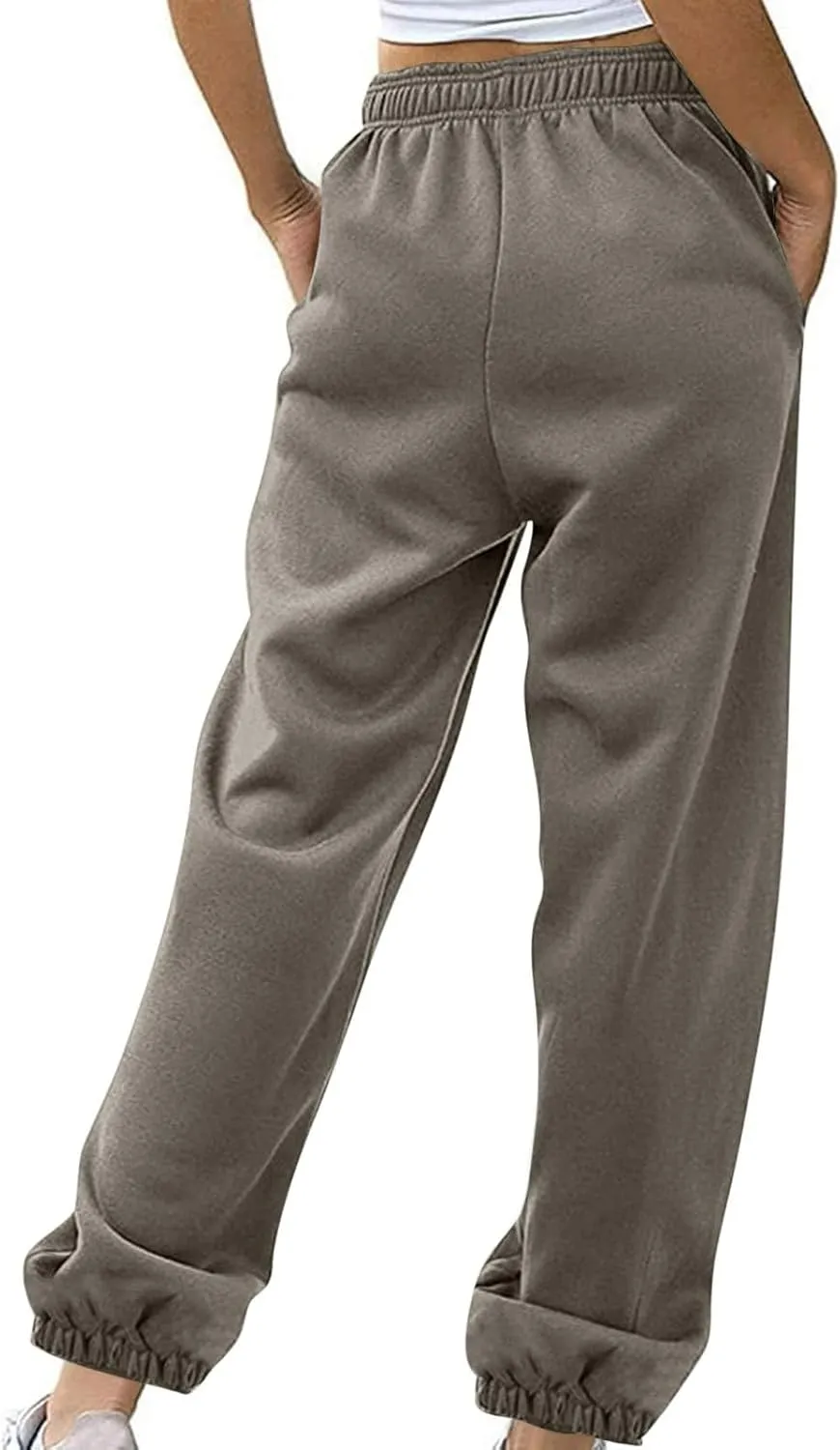 Women's Sweatpants Joggers Relaxed Fit Comfy Baggy Athletic Gym Jogger Sweatpants Elastic Drawstring Lounge Trousers