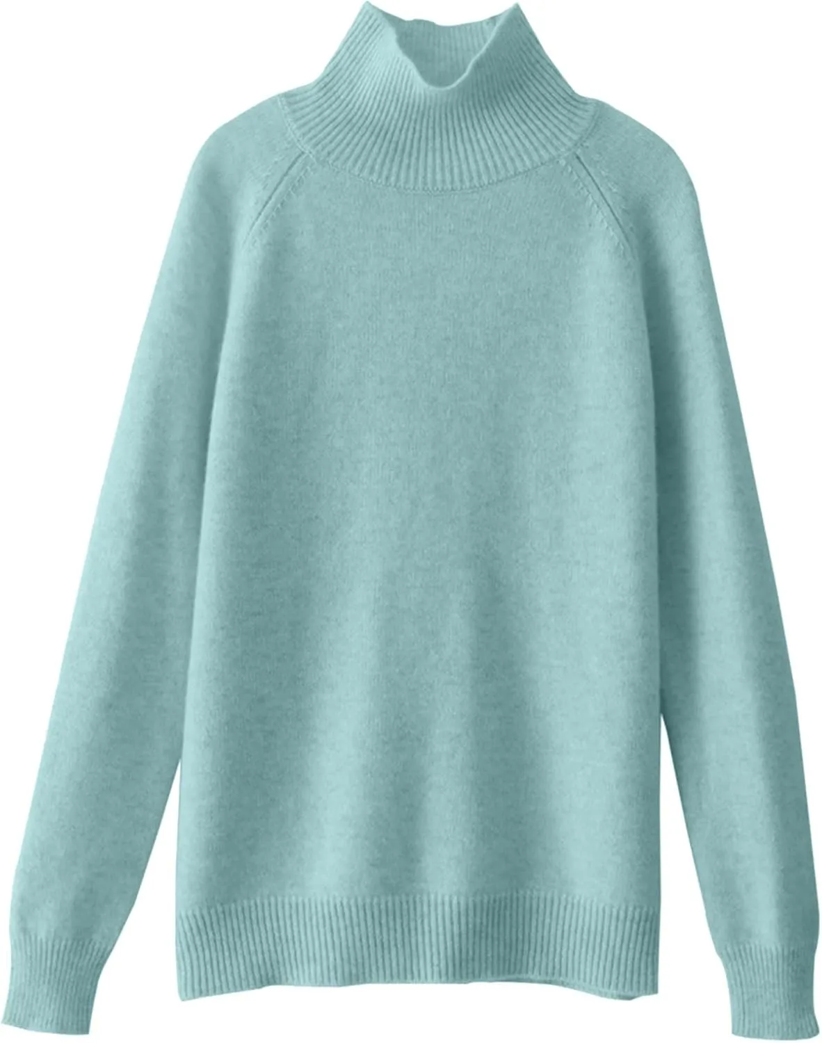 Women's Turtleneck Sweaters Casual Long Sleeve Solid Knit Lightweight Pullover Sweater Tops 2024 Fall Clothes
