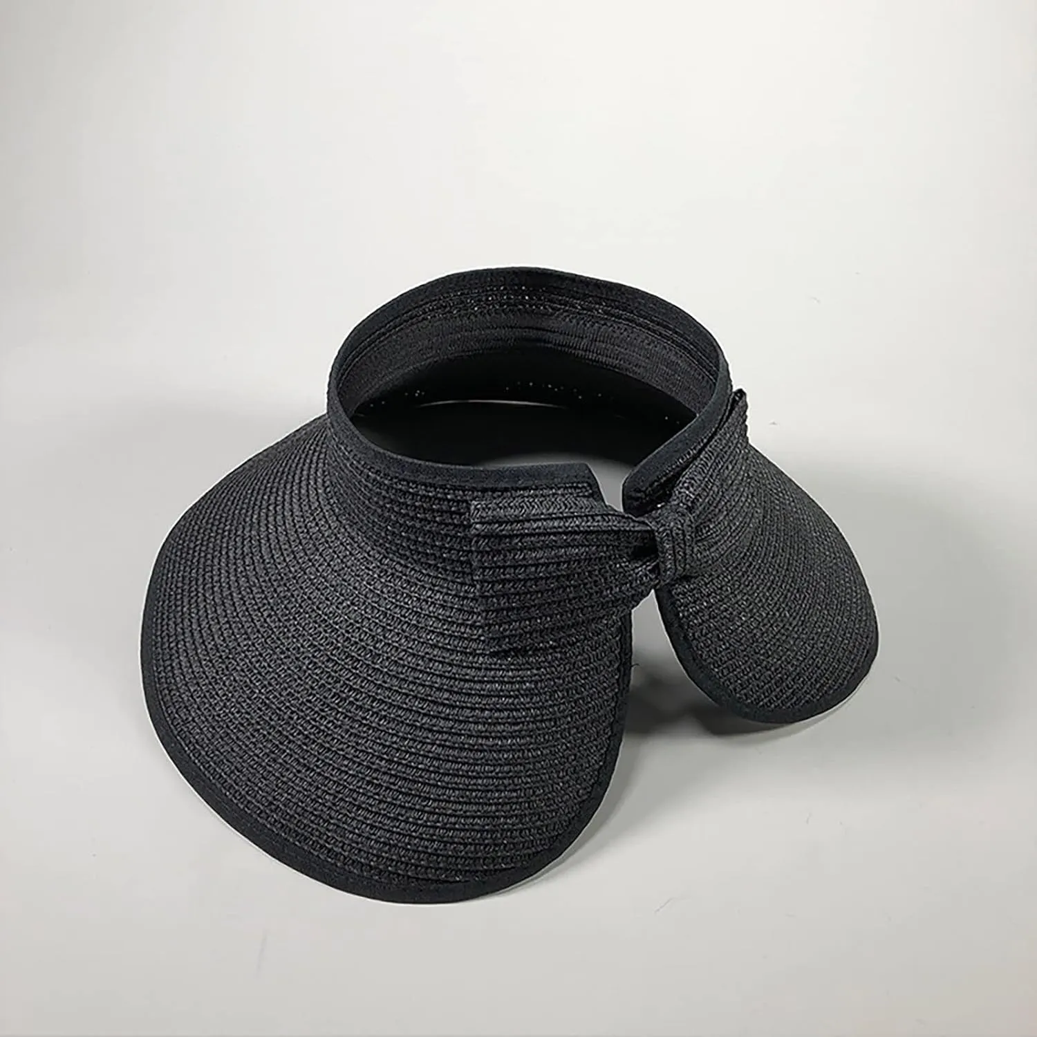 Women's Wide Brim Sun Hat Roll Up Straw Sun Visor Solid Colors Emtop Top Hats Outdoor Summer Travel Cap