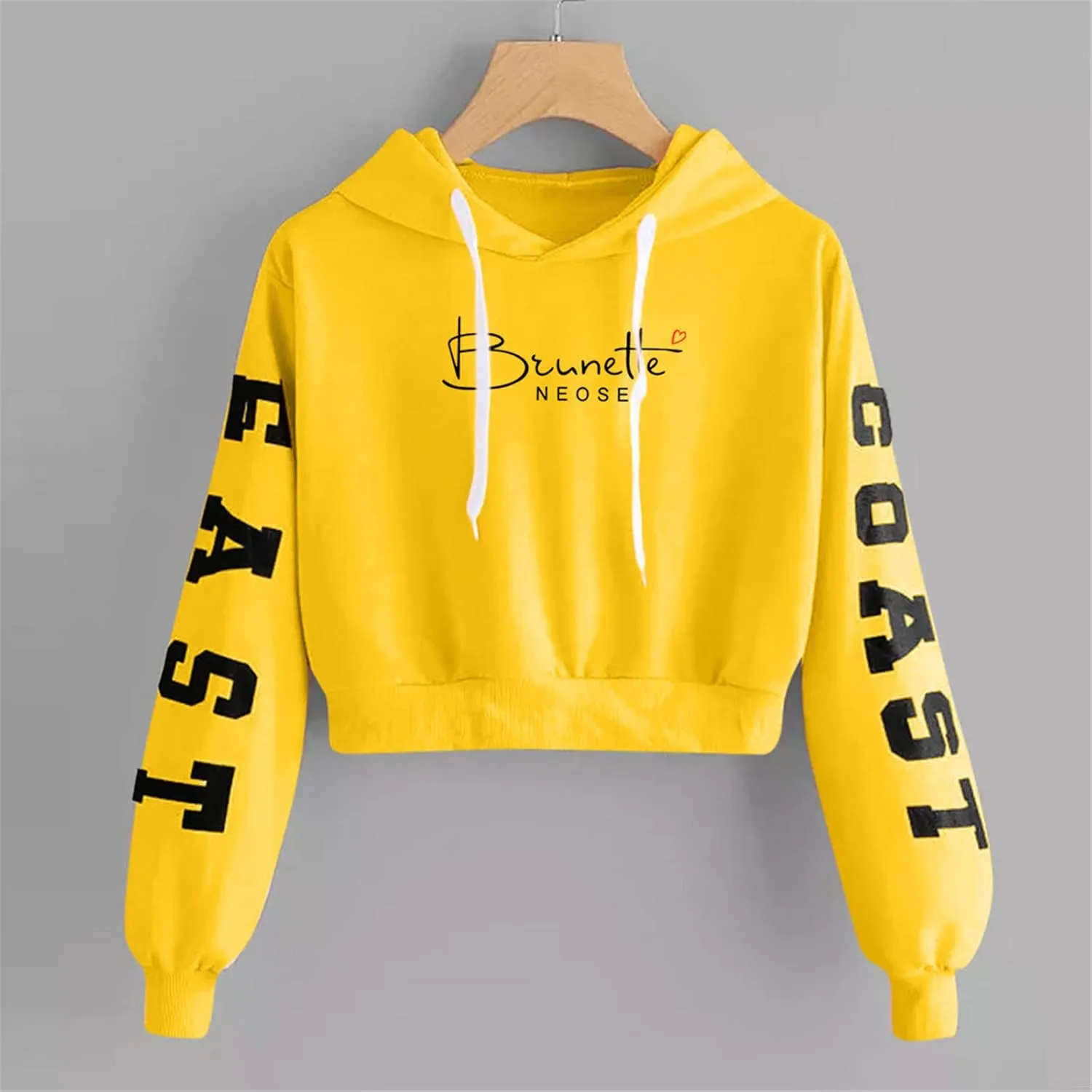 Womens Y2k Hoodies Cropped Sweatshirts Letter Graphic Print Pullover Oversized Casual Blouse Loose Teen Girls Tops