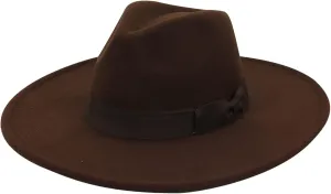 Wool Fedora Hats for Men Women Wide Brim Felt Panama Hat