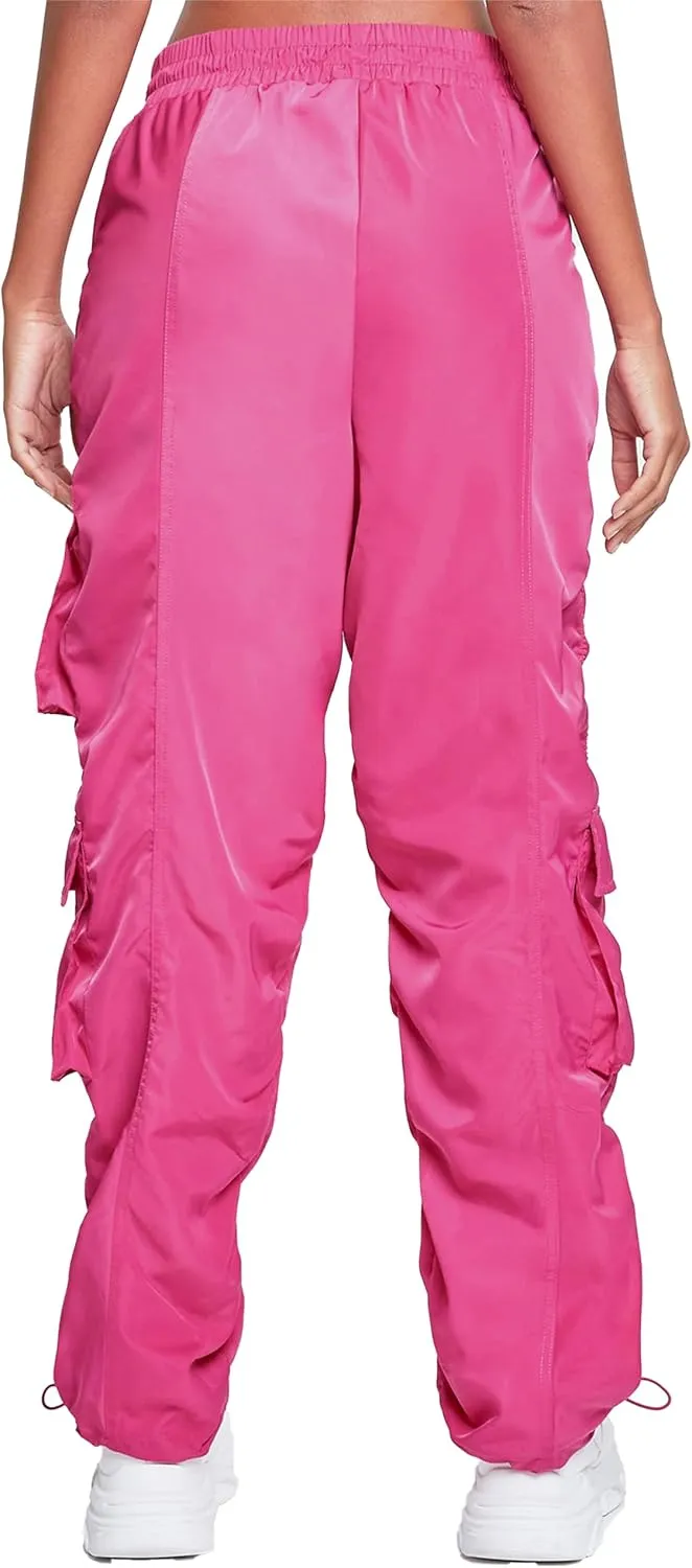 YMI Jeans Women's Rouched Nylon Cargo Joggers