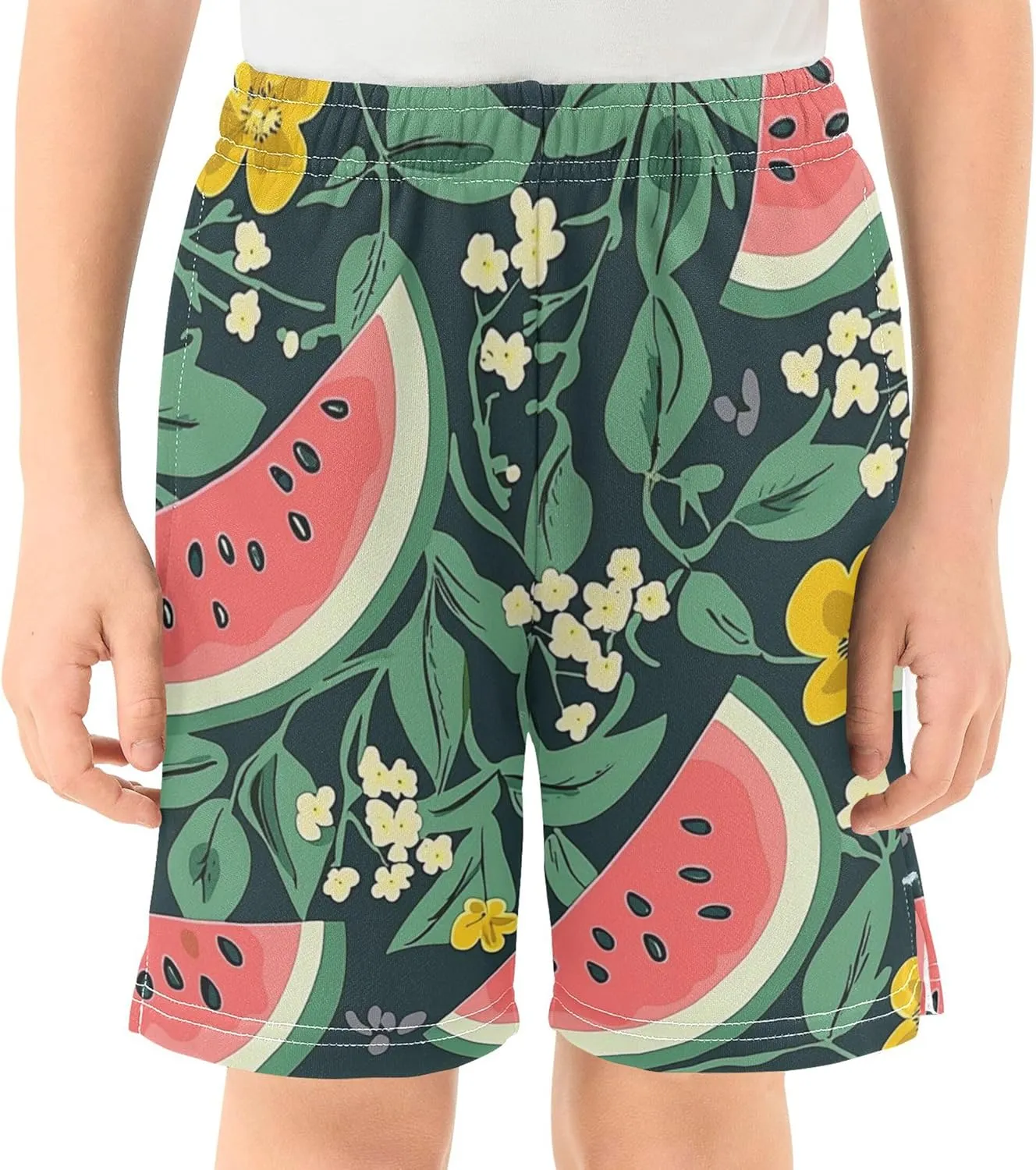 Youth Boys Cargo Shorts Lightweight Athletic Running Workout Shorts with Pockets