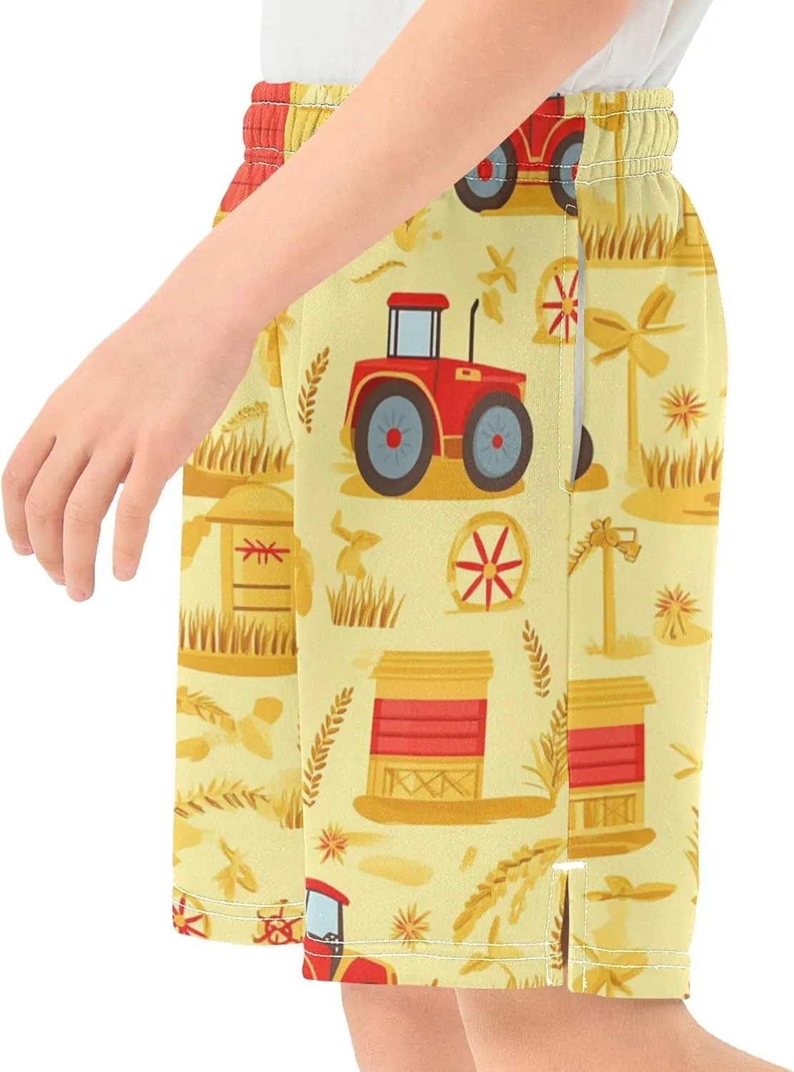 Youth Boys Cargo Shorts Lightweight Athletic Running Workout Shorts with Pockets