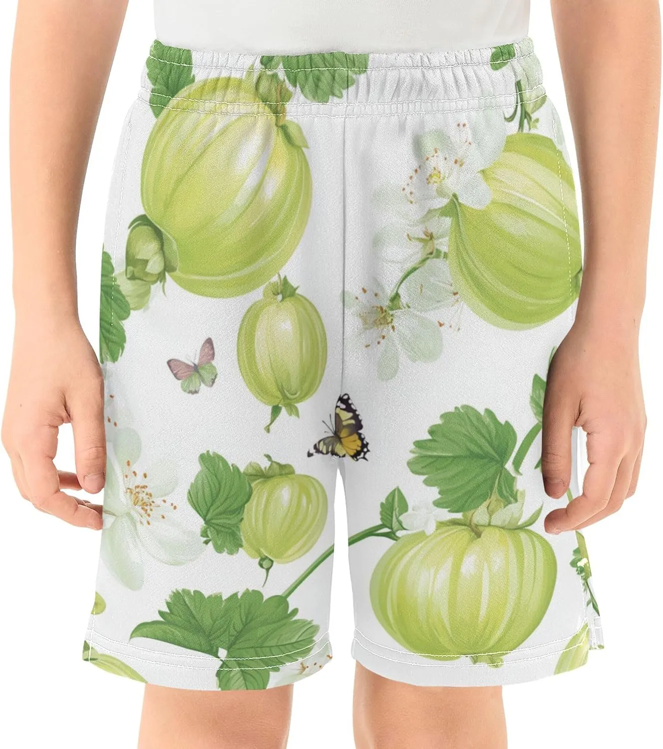 Youth Boys Cargo Shorts Lightweight Athletic Running Workout Shorts with Pockets