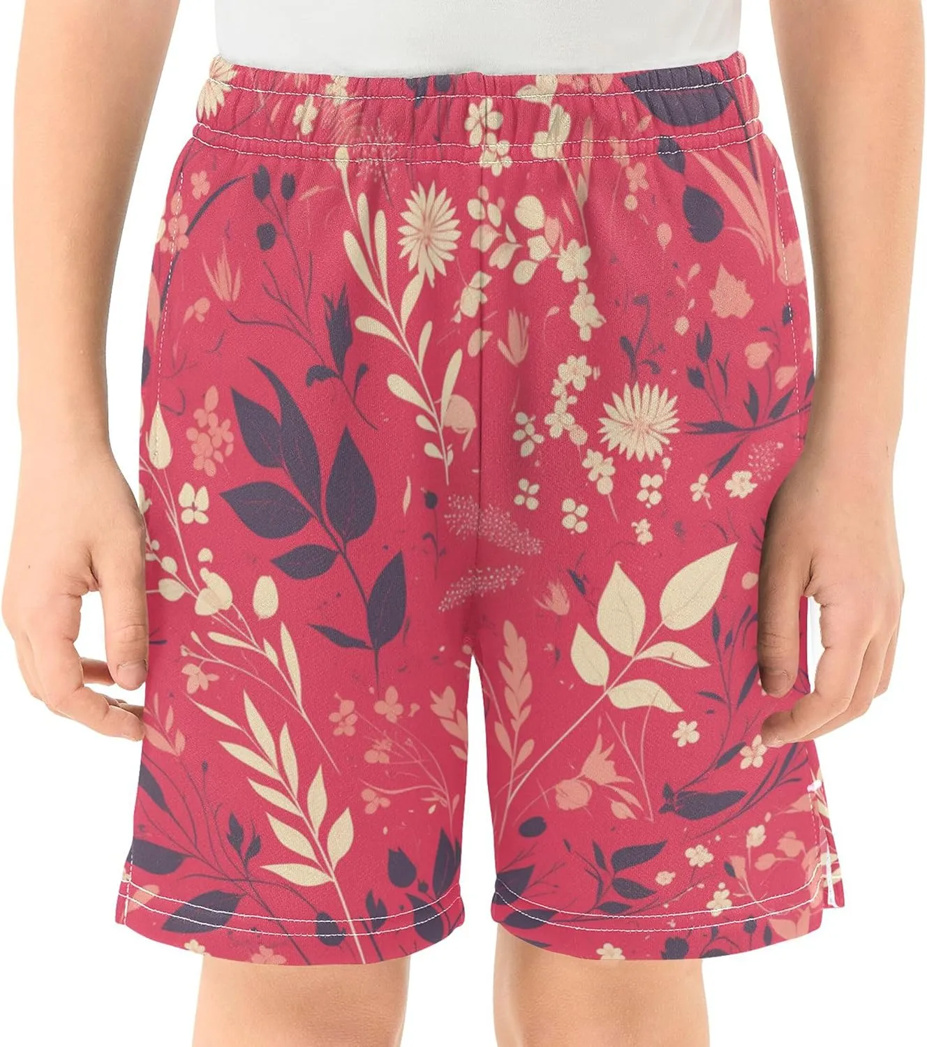 Youth Boys Cargo Shorts Lightweight Athletic Running Workout Shorts with Pockets